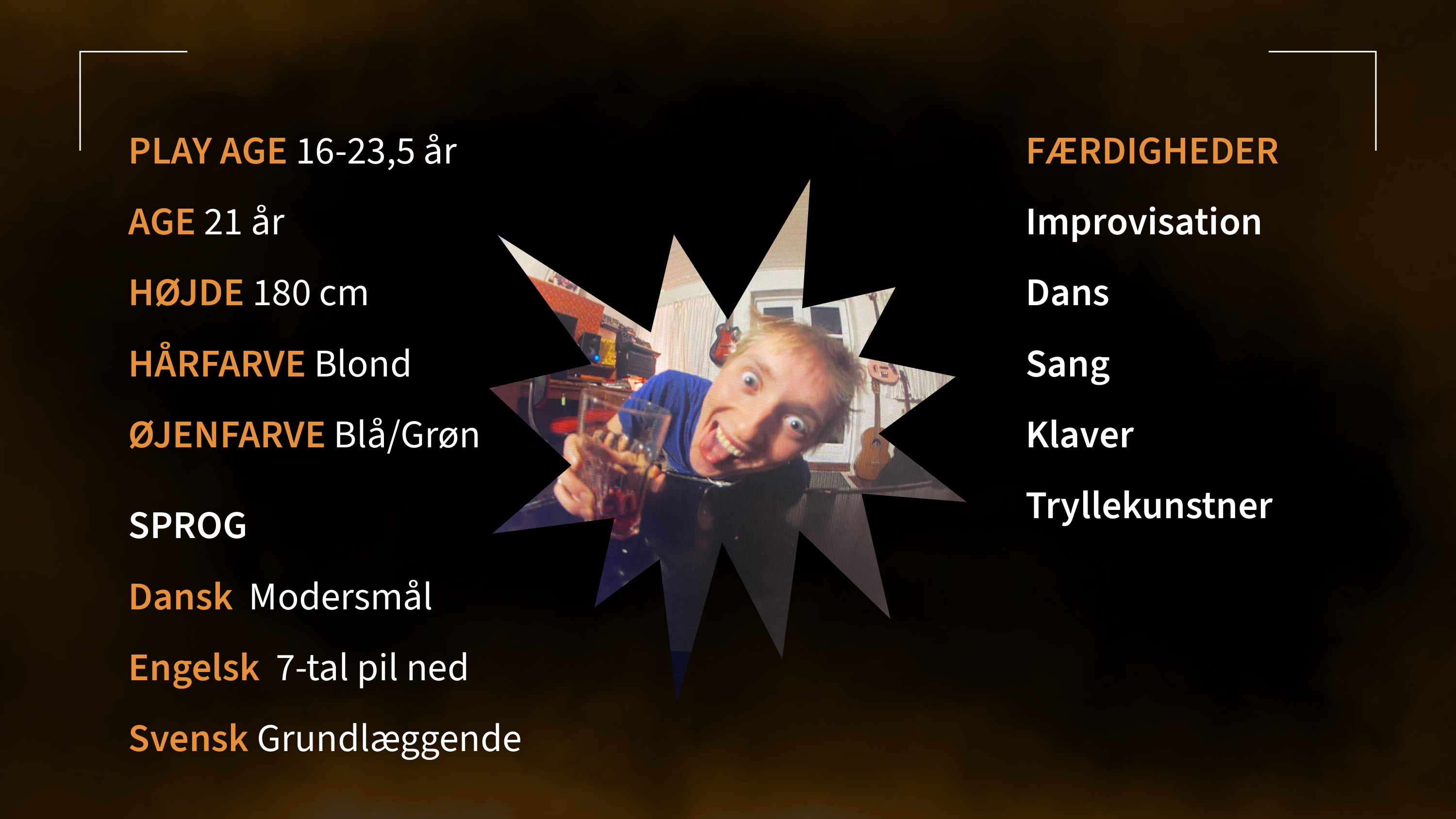 Oplysninger om Leopold af Rosenborg: mål, alder, sprog og færdigheder.